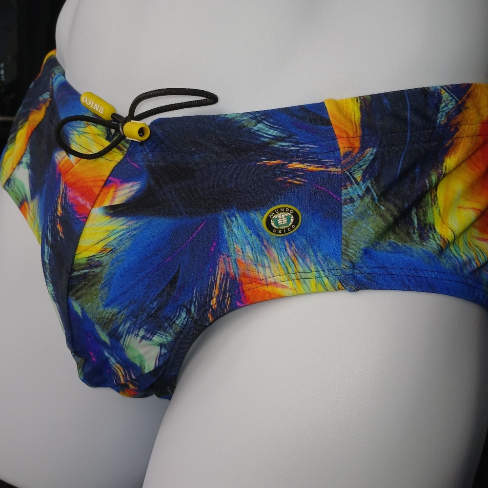 Colorful Men's Swim Briefs Size L - Picture 2 of 6